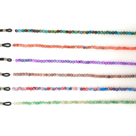 Cadena perlas multicolor (6 uds)