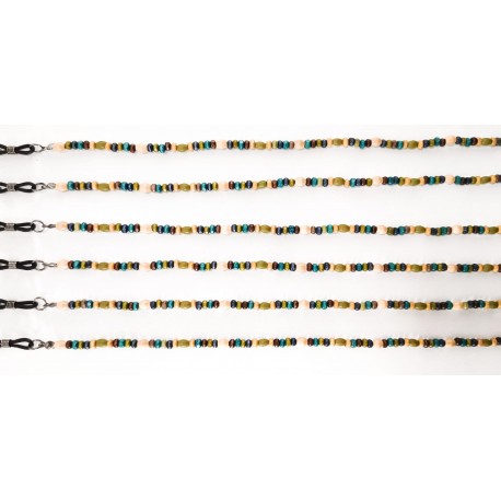 Cadena cuentas semilla verde (6 uds)